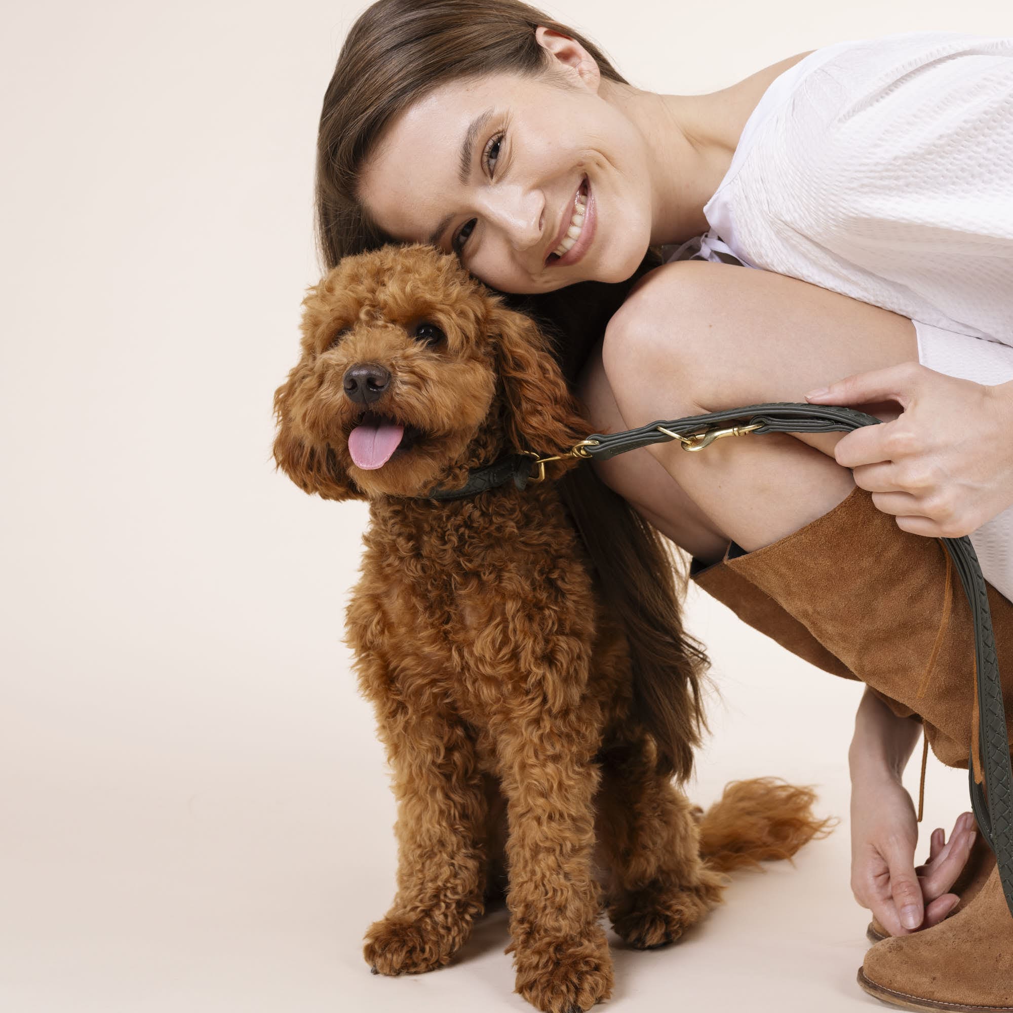 William Walker Hochwertige Leder Hundeleine Prestige Forest (Waldgrün)