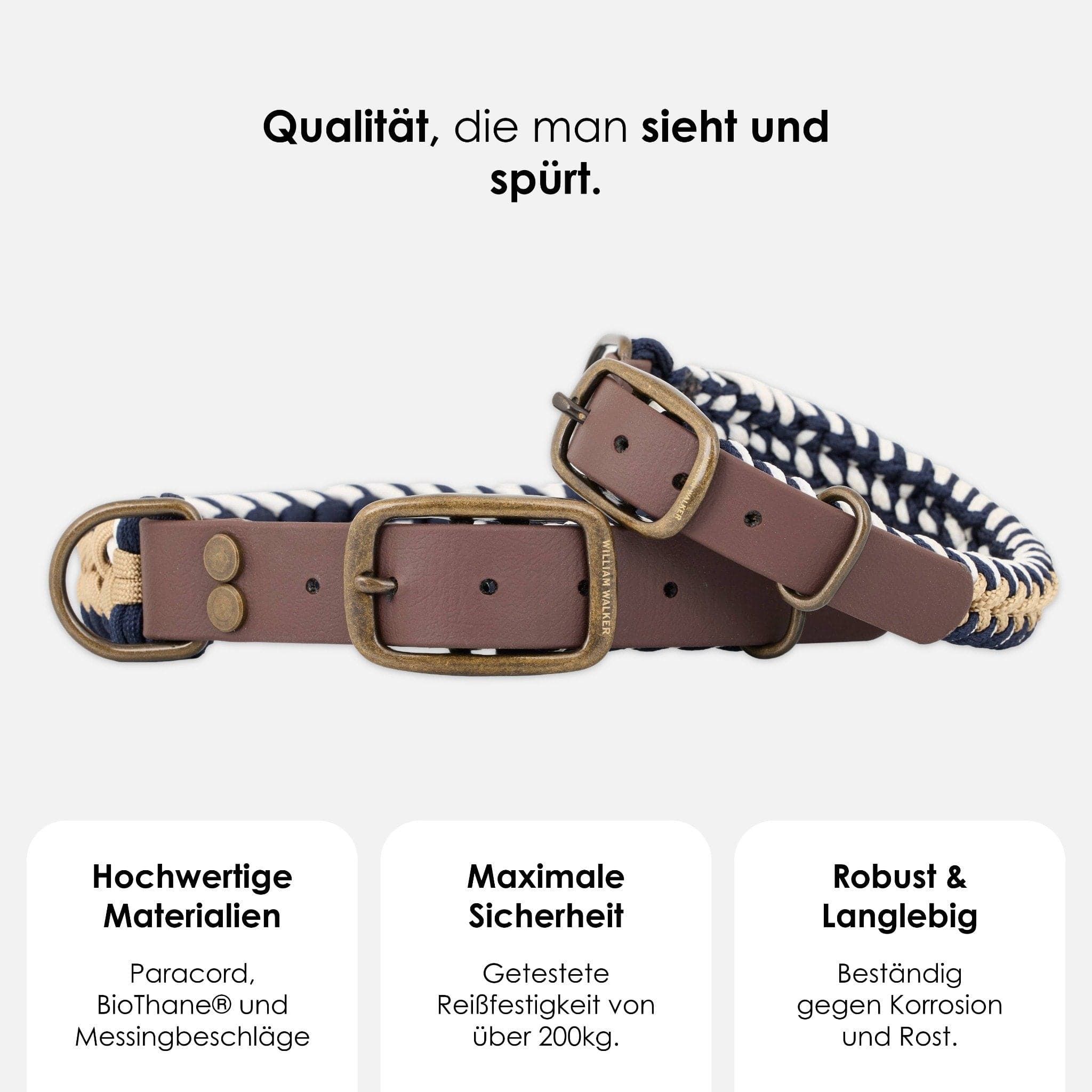 William Walker Paracord BioThane® Hundehalsband Hanseatic // Limited