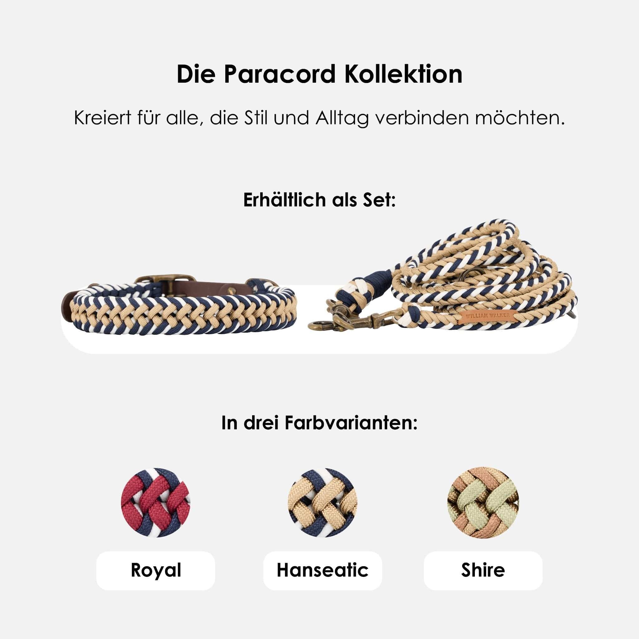 William Walker Paracord BioThane® Hundehalsband Hanseatic // Limited