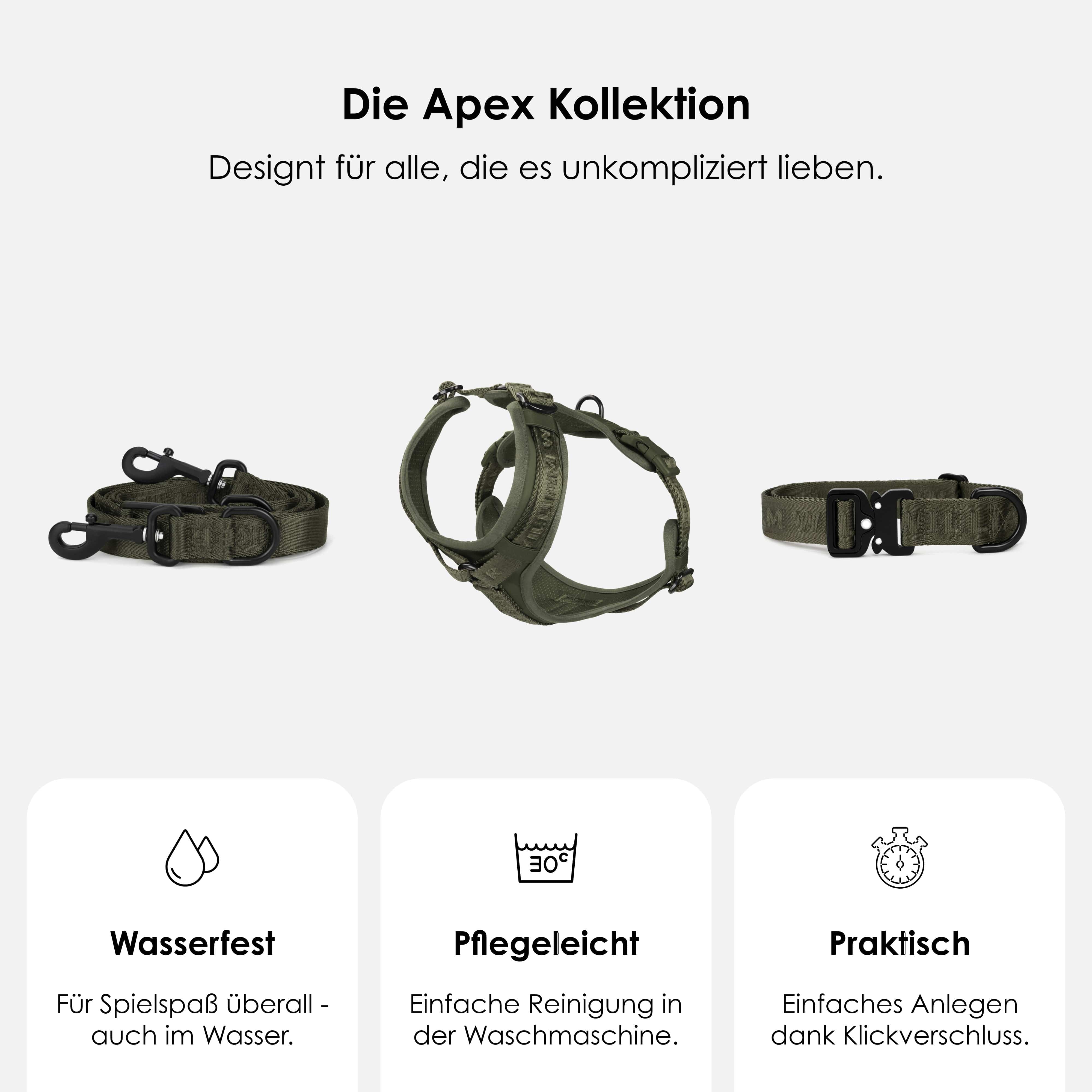 William Walker Hochwertiges Y-Hundegeschirr Forest (grün)