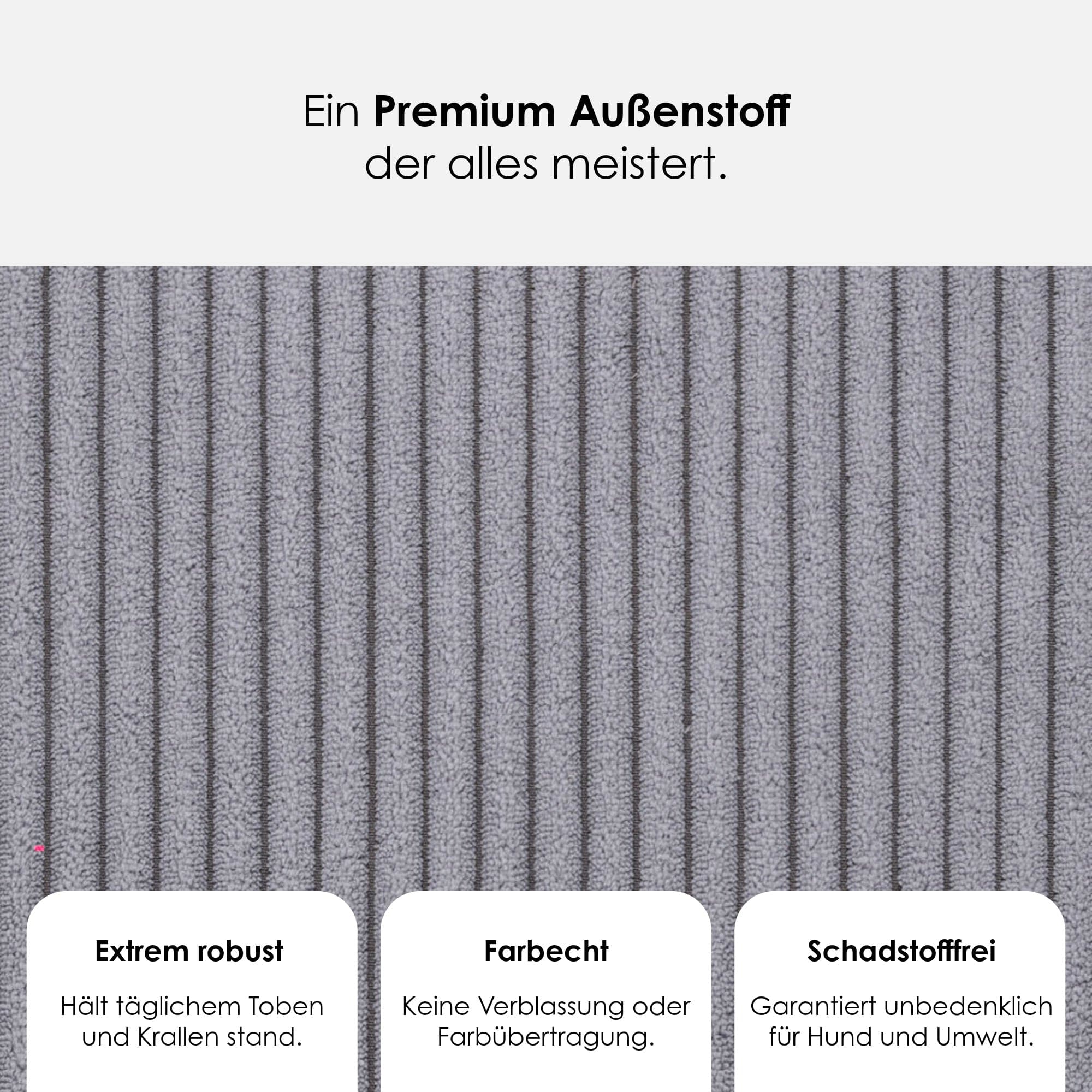 William Walker Orthopädisches Cord Hundebett Charcoal (Grau)