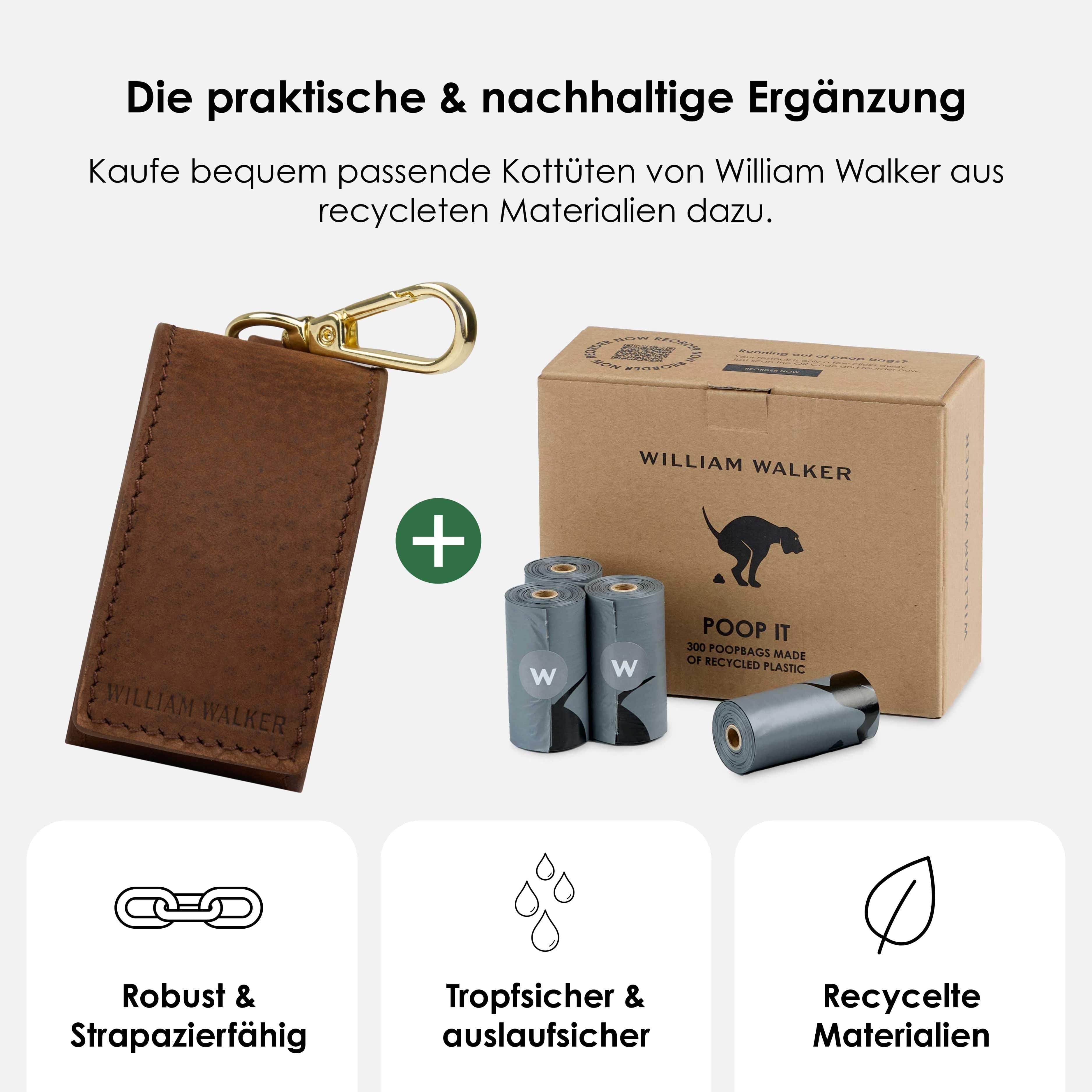 William Walker Kotbeutelspender aus wasserfestem Nubukleder