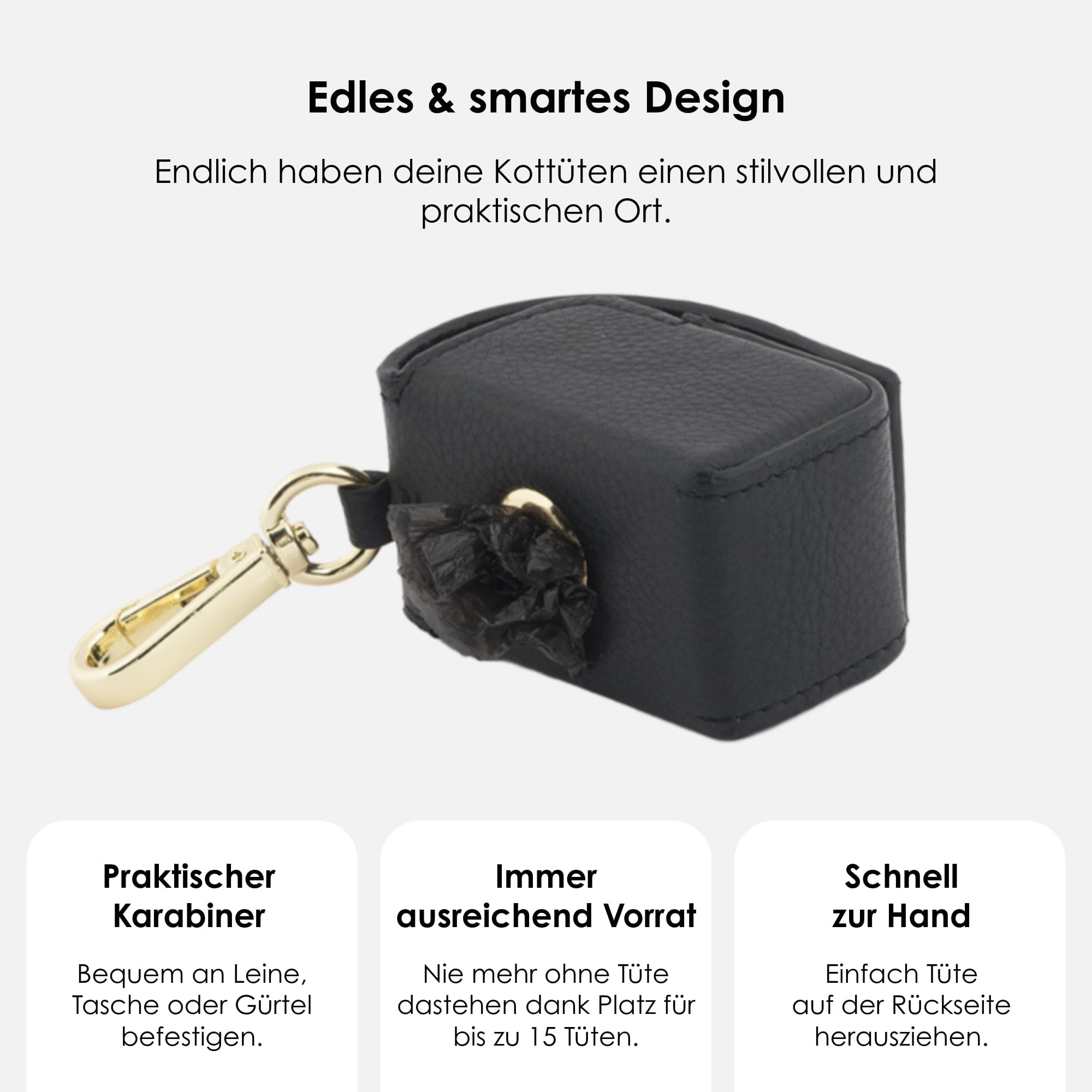 William Walker Kotbeutelspender Noir (Schwarz)