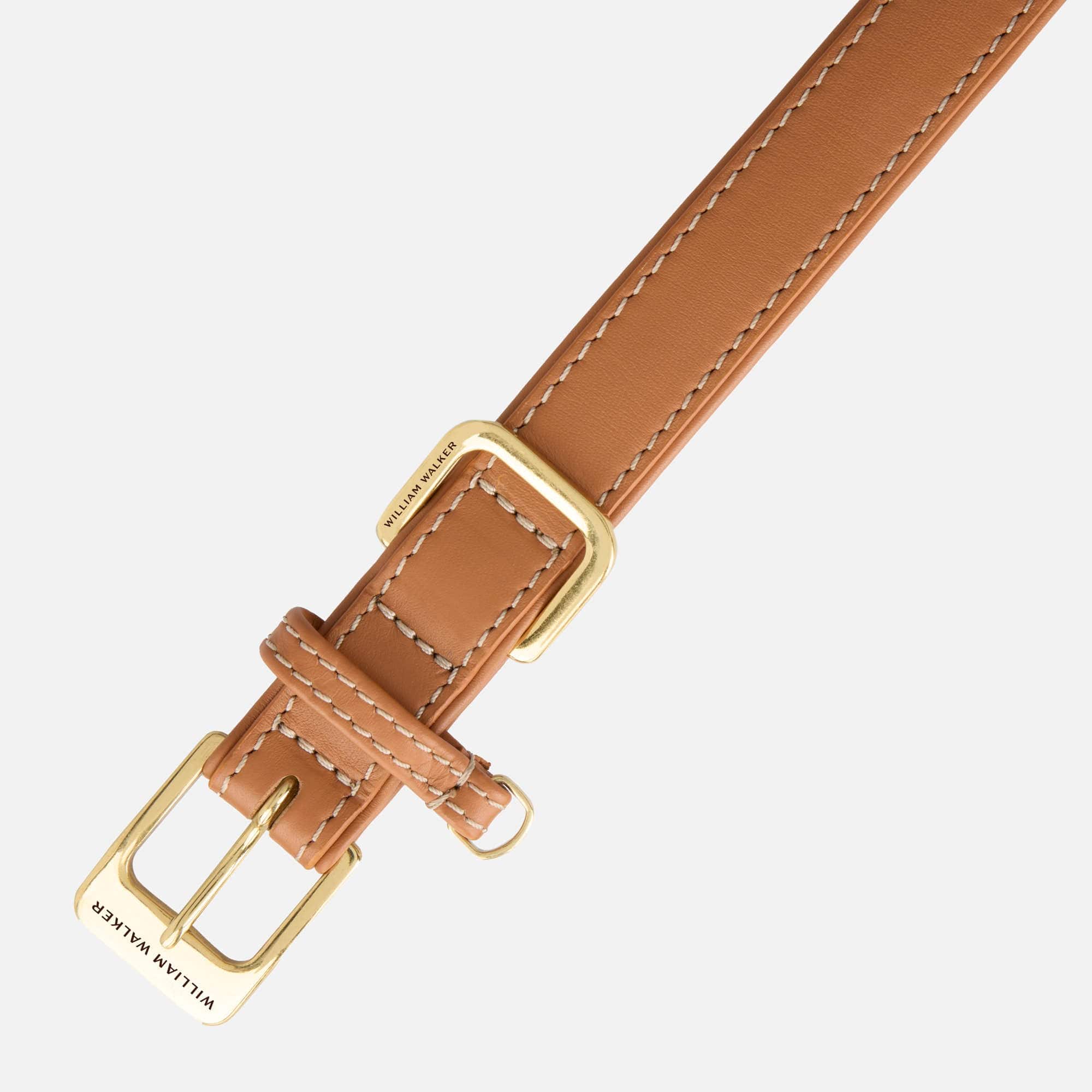 William Walker Glattleder Hundehalsband Caramel