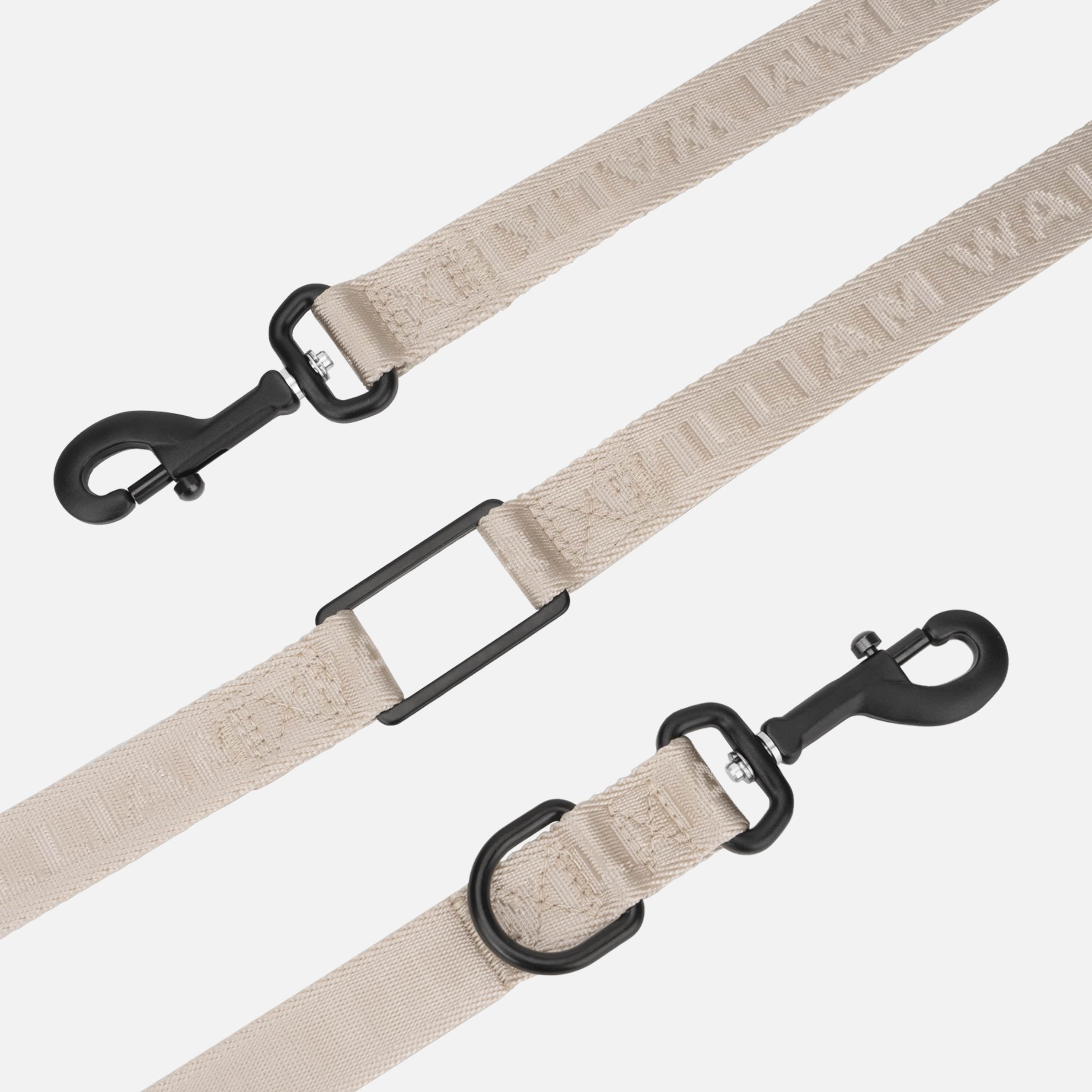 William Walker Jacquard Nylon Hundeleine Sand (beige)