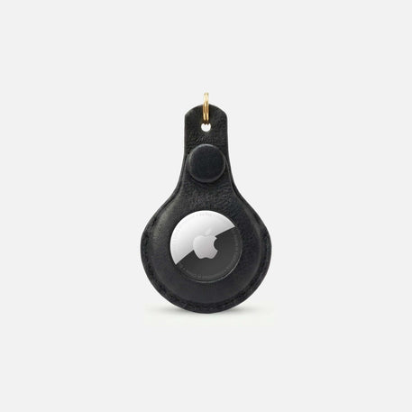 William Walker Leder AirTag Anhänger für Hundehalsband & Schlüssel Noir (Schwarz)