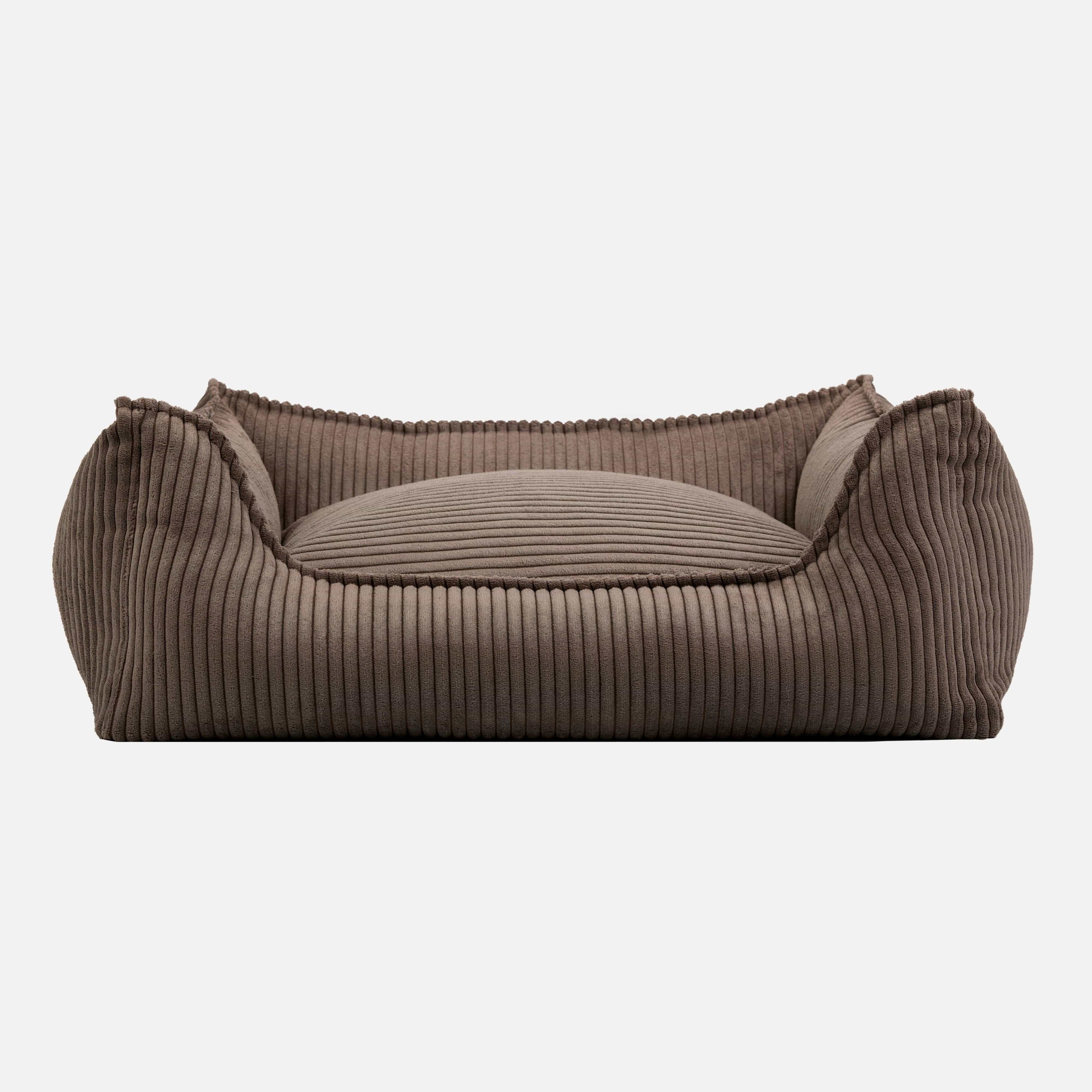 William Walker Orthopädisches Hundebett Cord Truffle / S / Kissen (Flocken)