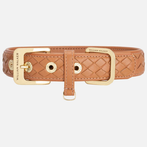 Collare per cani in pelle Prestige Caramel (Marrone)