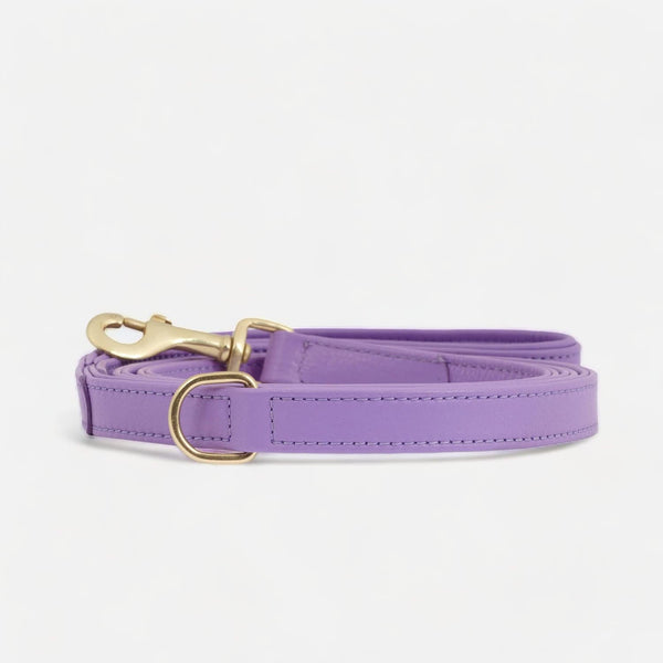 Guinzaglio per cani in pelle di alta qualità Lavender (Viola)