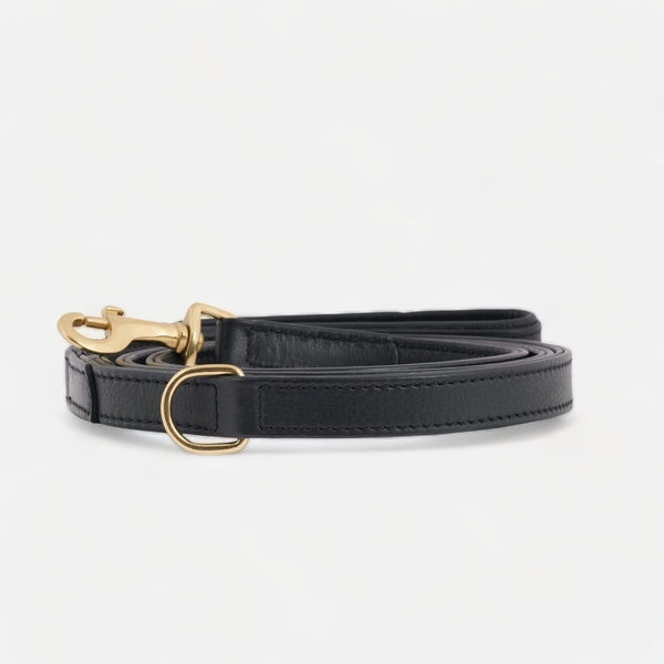 Guinzaglio per cani in pelle di alta qualità Noir (Nero)