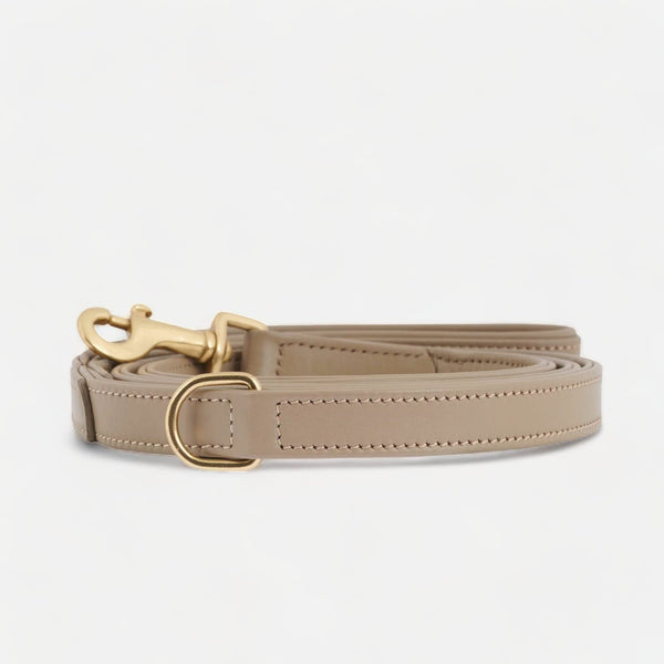 Guinzaglio per cani in pelle di alta qualità Sand (Beige)