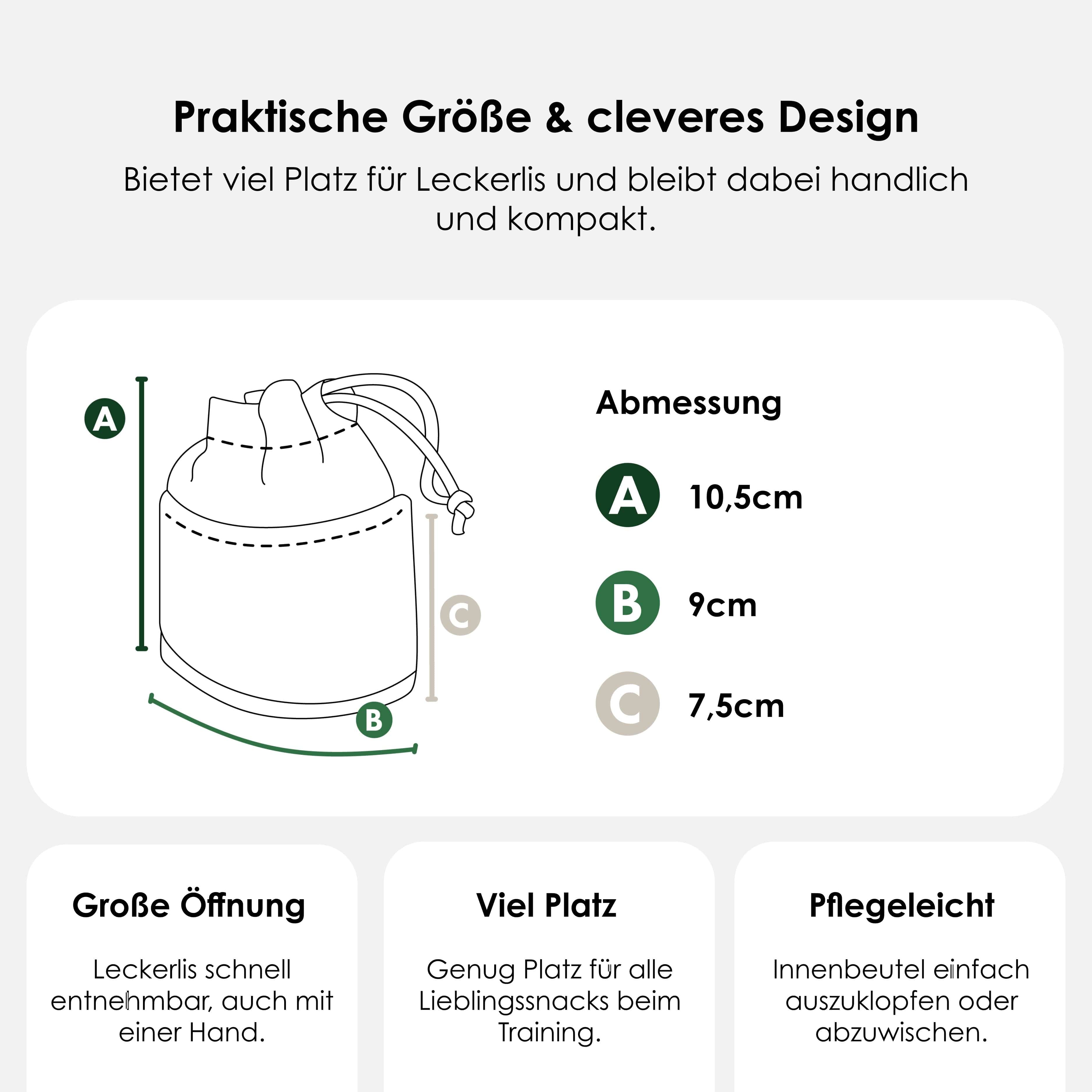 William Walker Leckerlibeutel aus wasserfestem Nubukleder